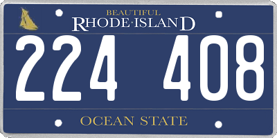 RI license plate 224408