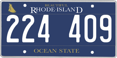 RI license plate 224409