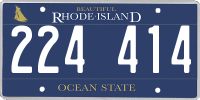 RI license plate 224414