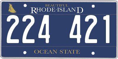 RI license plate 224421