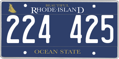 RI license plate 224425