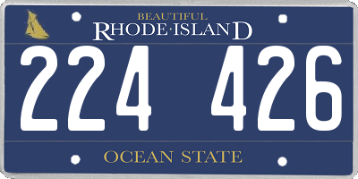 RI license plate 224426
