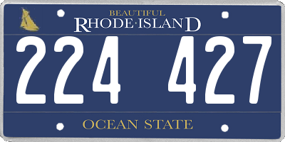 RI license plate 224427