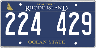 RI license plate 224429