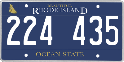 RI license plate 224435