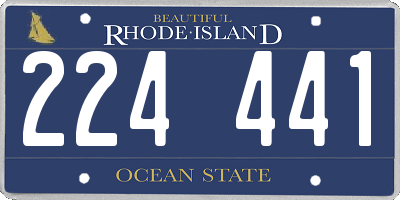 RI license plate 224441