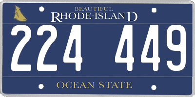 RI license plate 224449