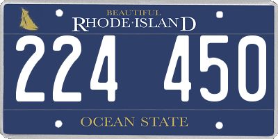 RI license plate 224450