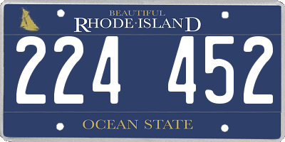 RI license plate 224452