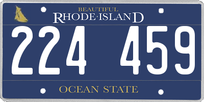 RI license plate 224459