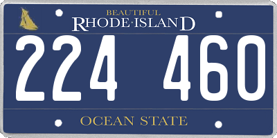 RI license plate 224460
