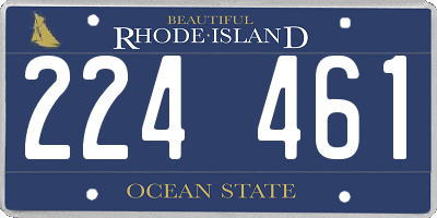 RI license plate 224461