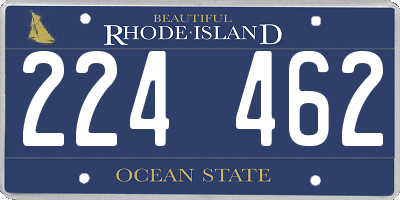 RI license plate 224462