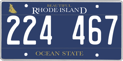 RI license plate 224467