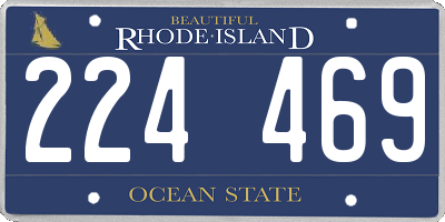 RI license plate 224469