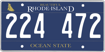 RI license plate 224472