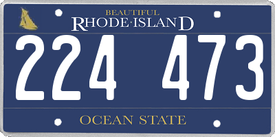 RI license plate 224473