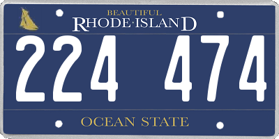 RI license plate 224474