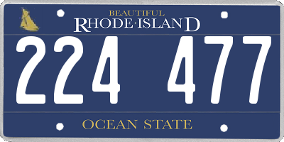 RI license plate 224477