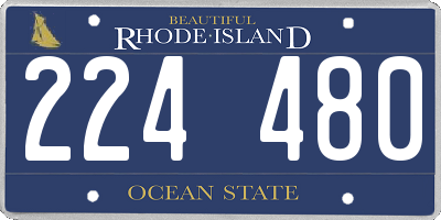 RI license plate 224480