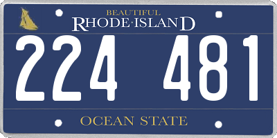 RI license plate 224481
