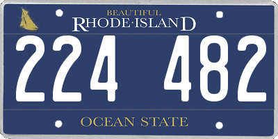 RI license plate 224482