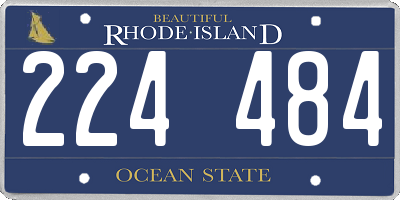 RI license plate 224484