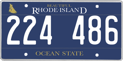 RI license plate 224486