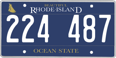 RI license plate 224487