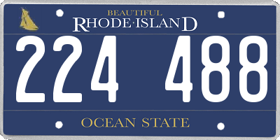 RI license plate 224488