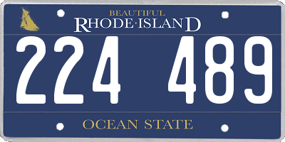 RI license plate 224489