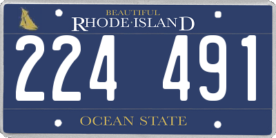 RI license plate 224491