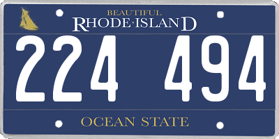 RI license plate 224494
