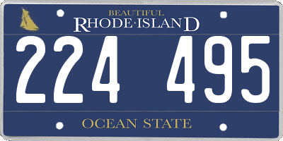 RI license plate 224495