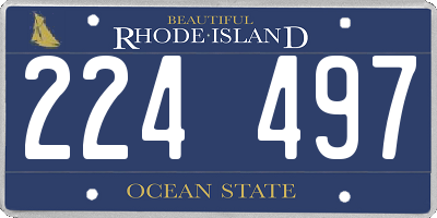 RI license plate 224497