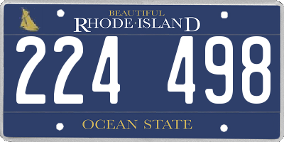 RI license plate 224498