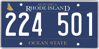 RI license plate 224501