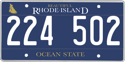 RI license plate 224502