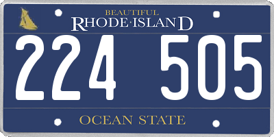 RI license plate 224505