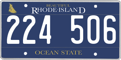 RI license plate 224506