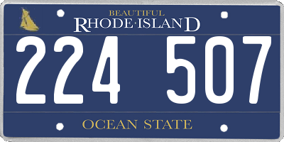 RI license plate 224507