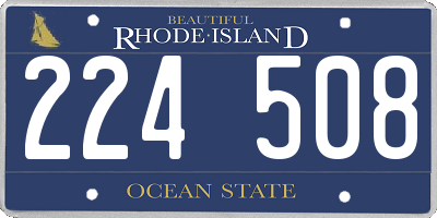 RI license plate 224508