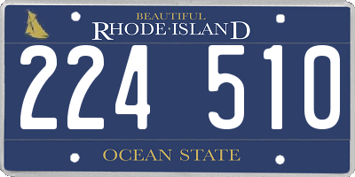 RI license plate 224510