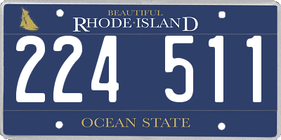 RI license plate 224511