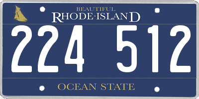 RI license plate 224512