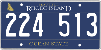 RI license plate 224513