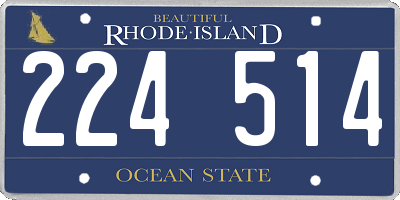 RI license plate 224514