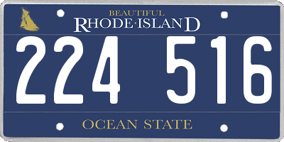 RI license plate 224516