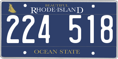 RI license plate 224518