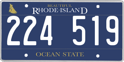 RI license plate 224519